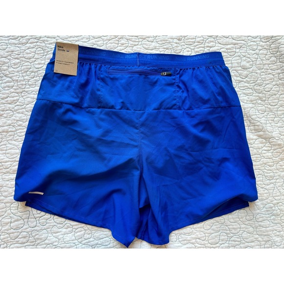 Nike Stride Men's 5 Inch Running Shorts Blue Size Medium #158 - Picture 7 of 9